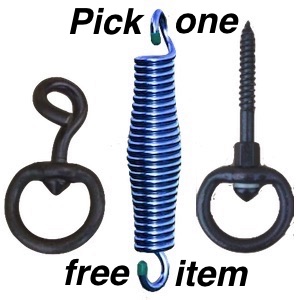 FREE Spring, Lag Swivel or Pigtail Swivel with 